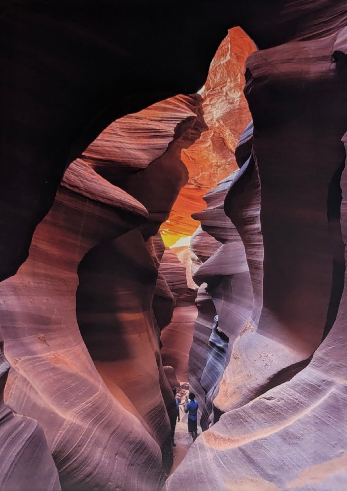 Antelope Canyon mural printed across a full wall
